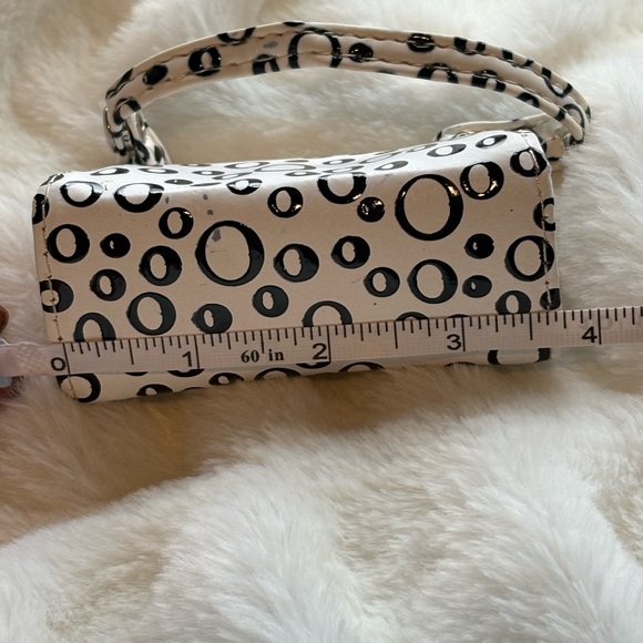 Polka Dot Mini Handbag - Black and White - Picture 6 of 6